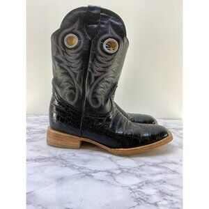 Potrero Boots Men's Coco Belly Black Square Toe Boots SZ 10